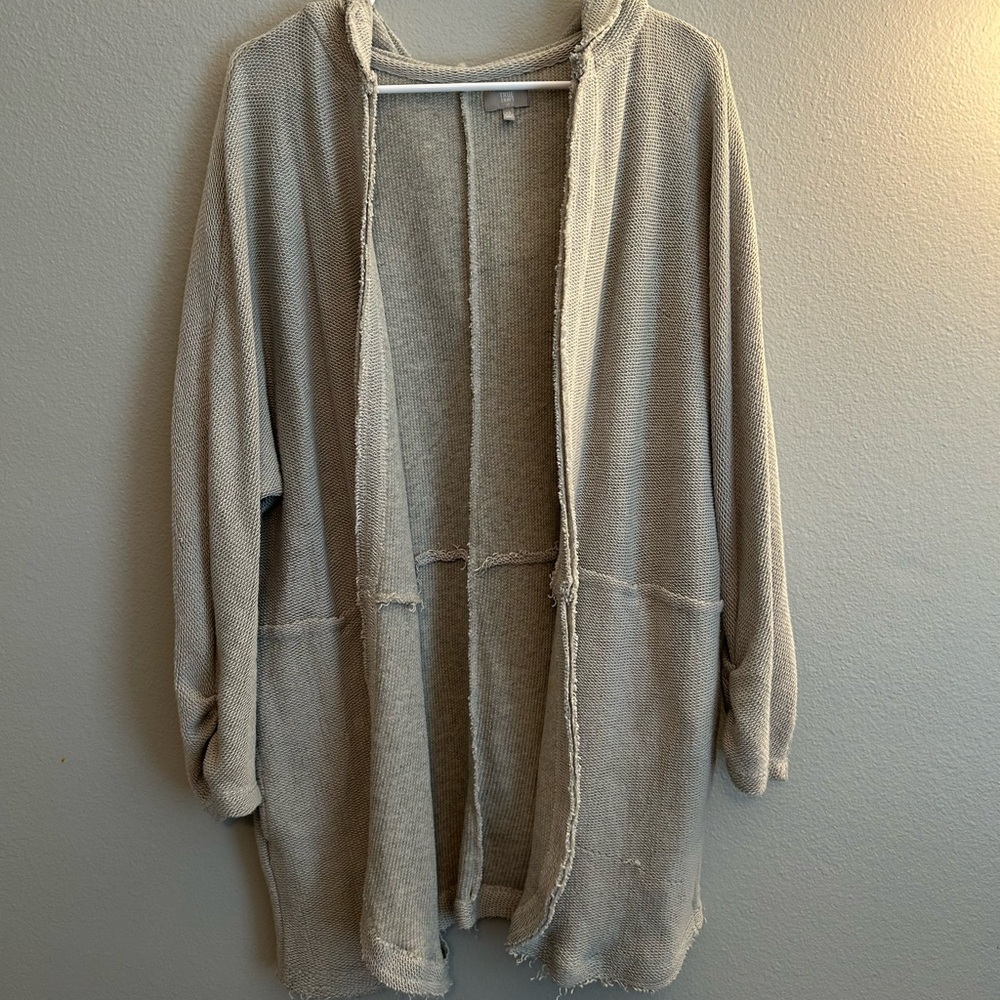 Cozy Grey Cotton True Craft Cardigan